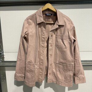 Lands’ End Blush Utility Jacket Size M 10-12 Cotton Stretch